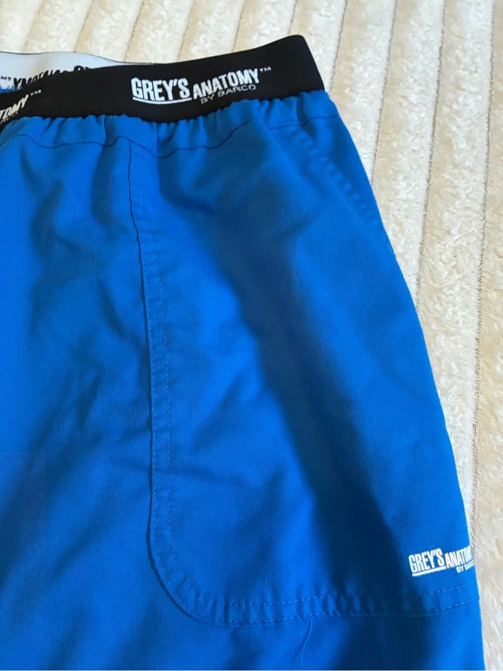 Grey's Anatomy by Barco Active Scrub Set Women's XL | Royal Blue with Black Acce